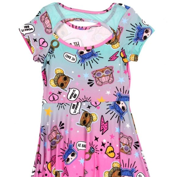 LOL Surprise Girls Yummy Dress Size Girls 14 Shark Style Bottom Open Upper Back - Picture 2 of 2
